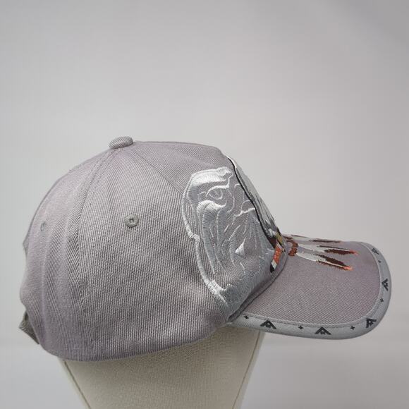 American Eagle Native Pride Baseball Cap Gray OS Adjustable Embroidered CTS - Picture 4 of 8